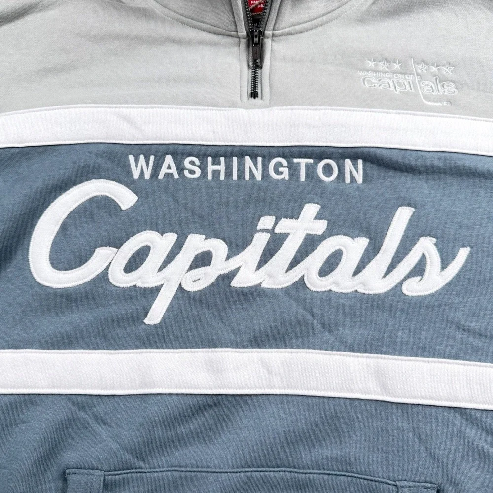Washington Capitals NHL 1/4 Zip Sweatshirt Men 2XL NEW sportswear hockey gray